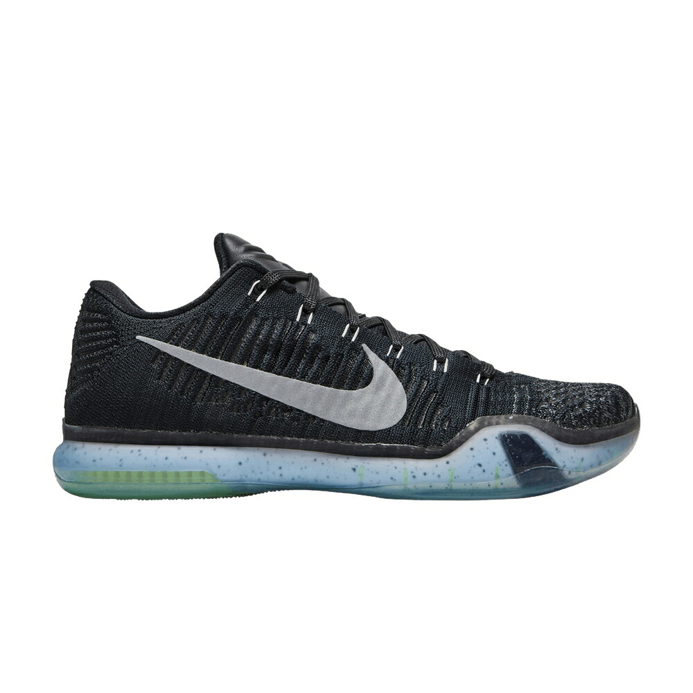 ナイキ コービー エリート プレミアム 黒色 ブラック 銀色 シルバー 灰色 グレー 'ARROWHEAD' スニーカー メンズ NIKE KOBE 10 ELITE PREMIUM HTM / BLACK METALLIC SILVER DARK GREY