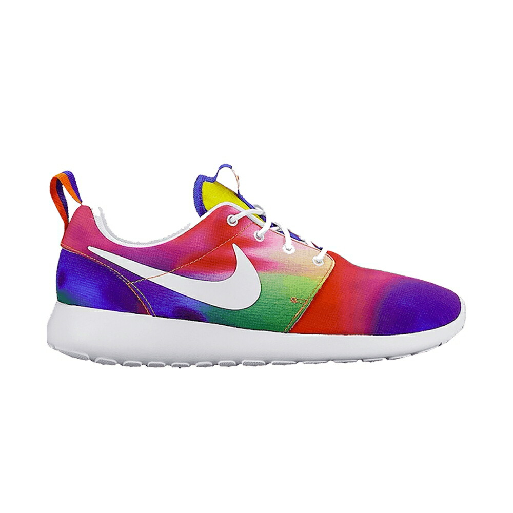 ナイキ ローシラン コート 紫 パープル 白色 ホワイト クリムゾン TIE DYE スニーカー メンズ NIKE ROSHERUN PRINT / COURT PURPLE WHITE TOTAL CRIMSON