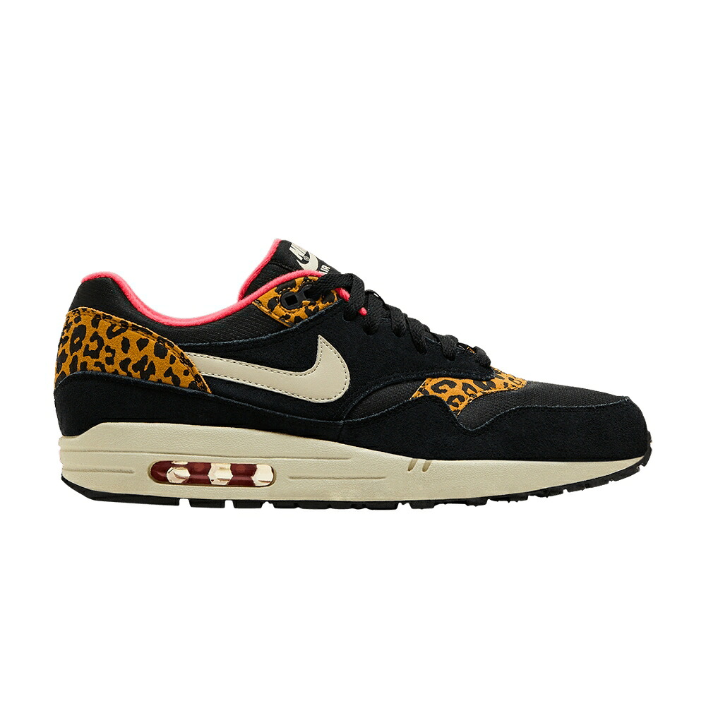 ナイキ マックス 黒色 ブラック ゴールド エアマックス 'LEOPARD' スニーカー レディース NIKE WMNS AIR MAX 1 / BLACK SANDTRAP DARK GOLD LEAF｜スニケス