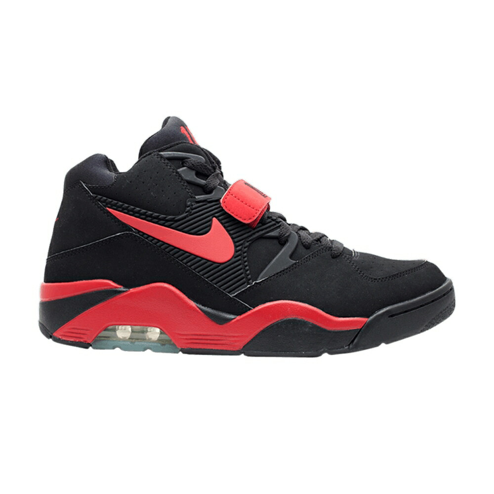ナイキ 黒色 ブラック 赤 レッド エアフォース スニーカー メンズ NIKE AIR FORCE 180 / BLACK VARSITY RED