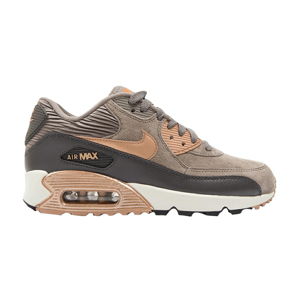 ナイキ マックス レザー 赤 レッド 銅 ブロンズ エアマックス スニーカー レディース NIKE WMNS AIR MAX 90 LEATHER / IRON METALLIC RED BRONZE DRK