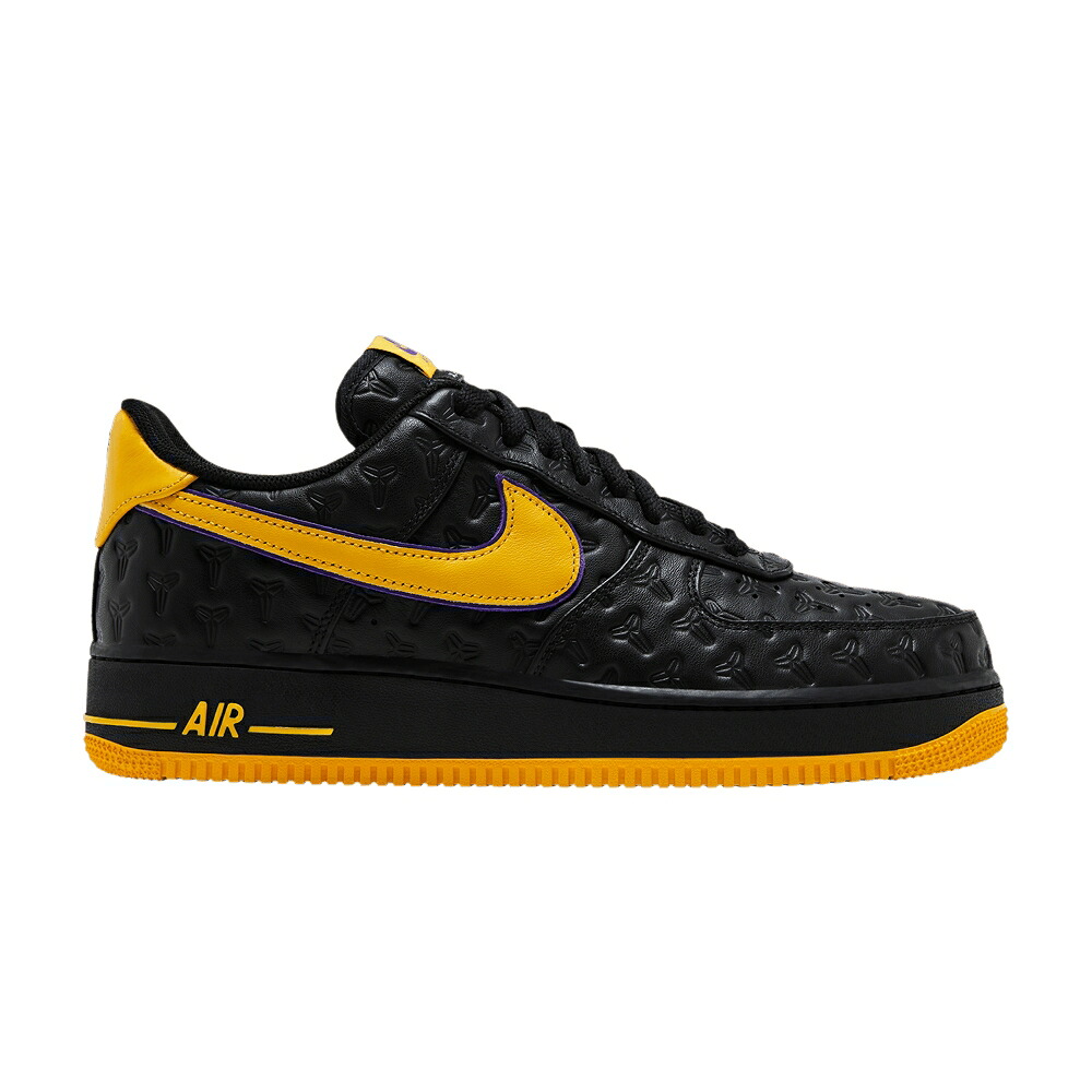 ナイキ コービー ブライアント 黒いこと 黒いこと 空軍 \u0027LAKERS AWAY\u0027 スニーカー メンズ NIKE KOBE BRYANT X AIR FORCE 1 LOW NUMBERED / BLACK VARSITY MAIZE VARSITY