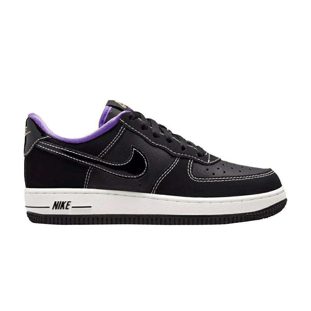 ナイキ 黒色 ブラック 灰色 グレー 白色 ホワイト 'WORLD LAKERS' ジュニア キッズ NIKE FORCE 1 LV8 PS CHAMP - / BLACK IRON GREY WHITE BLACK ベビー マタニティ スニーカー