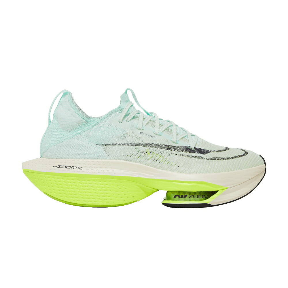 ナイキ 望遠レンズ NEXT% \u0027MINT VOLT\u0027 スニーカー メンズ NIKE AIR ZOOM ALPHAFLY 2 FOAM / MINT FOAM VOLT COCONUT MILK CAVE