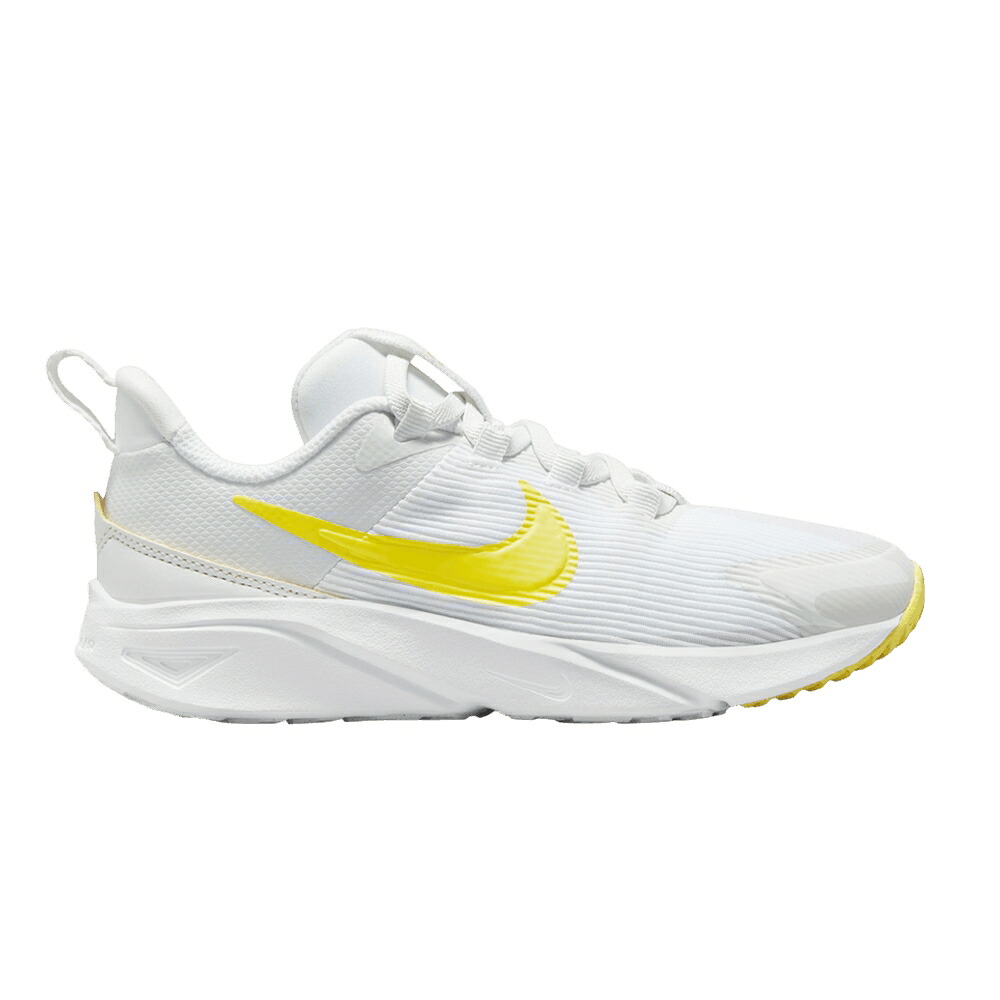 ナイキ 白色 ホワイト 'SUMMIT YELLOW' ジュニア キッズ NIKE STAR RUNNER 4 PS WHITE OPTI / SUMMIT WHITE VIVID SULFUR WHITE ベビー マタニティ スニーカー