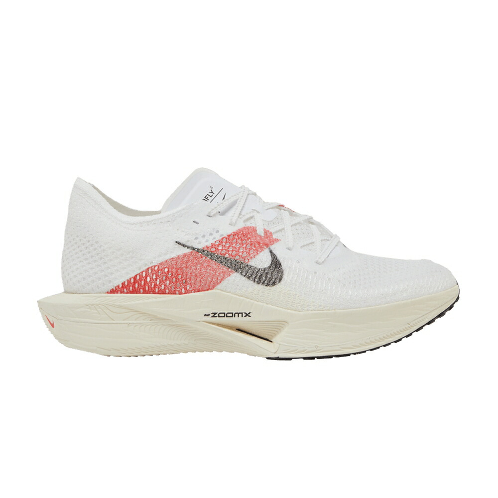 ナイキ 白色 ホワイト 黒色 ブラック 赤 レッド NEXT% 'ELIUD KIPCHOGE' スニーカー メンズ NIKE ZOOMX VAPORFLY 3 / WHITE BLACK CHILE RED COCONUT