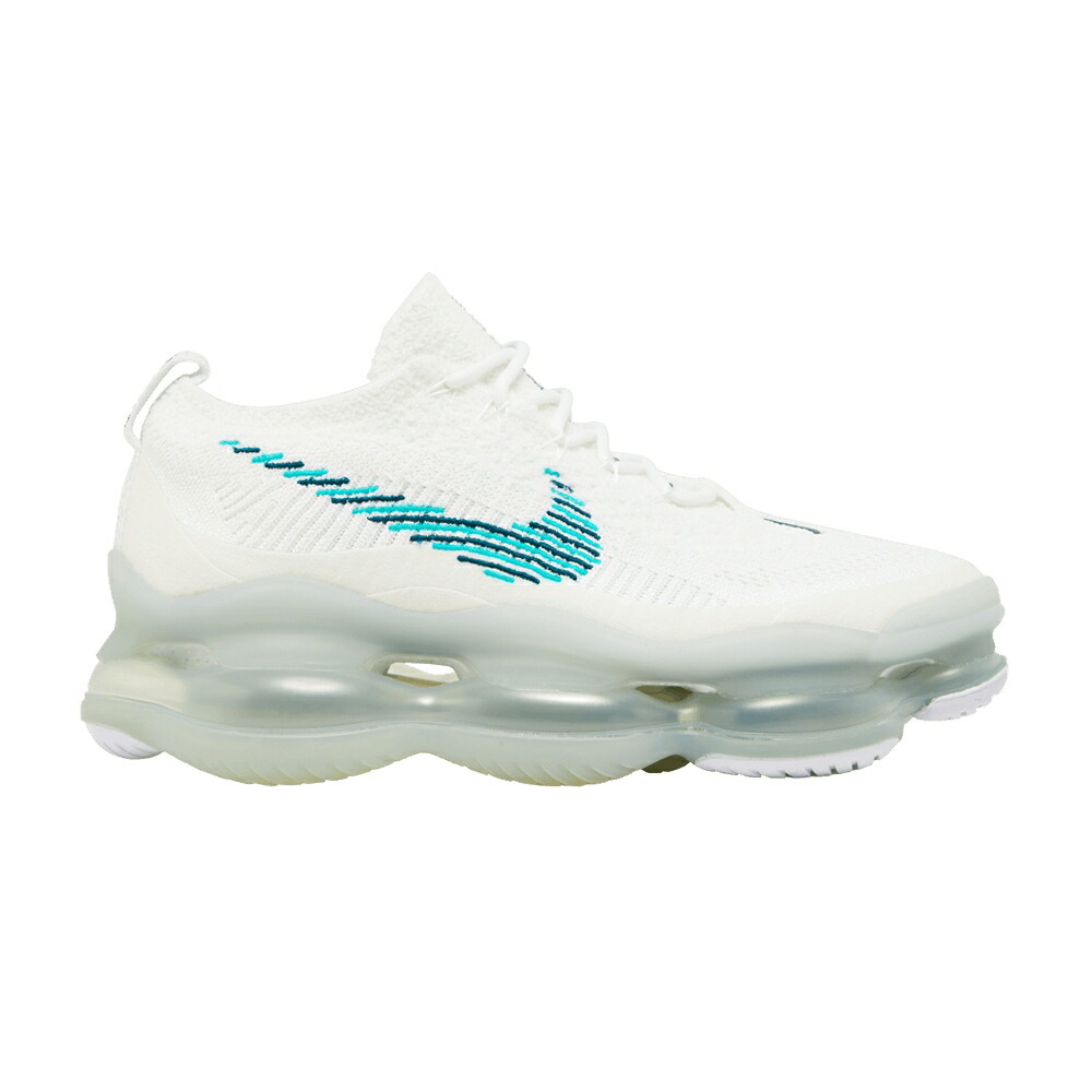 ナイキ マックス フライニット 白色 ホワイト 青色 ブルー エアマックス WHITE EMERALD スニーカー メンズ NIKE AIR MAX SCORPION FLYKNIT CLEAR / WHITE EARTH BLUE WHITE WHITE