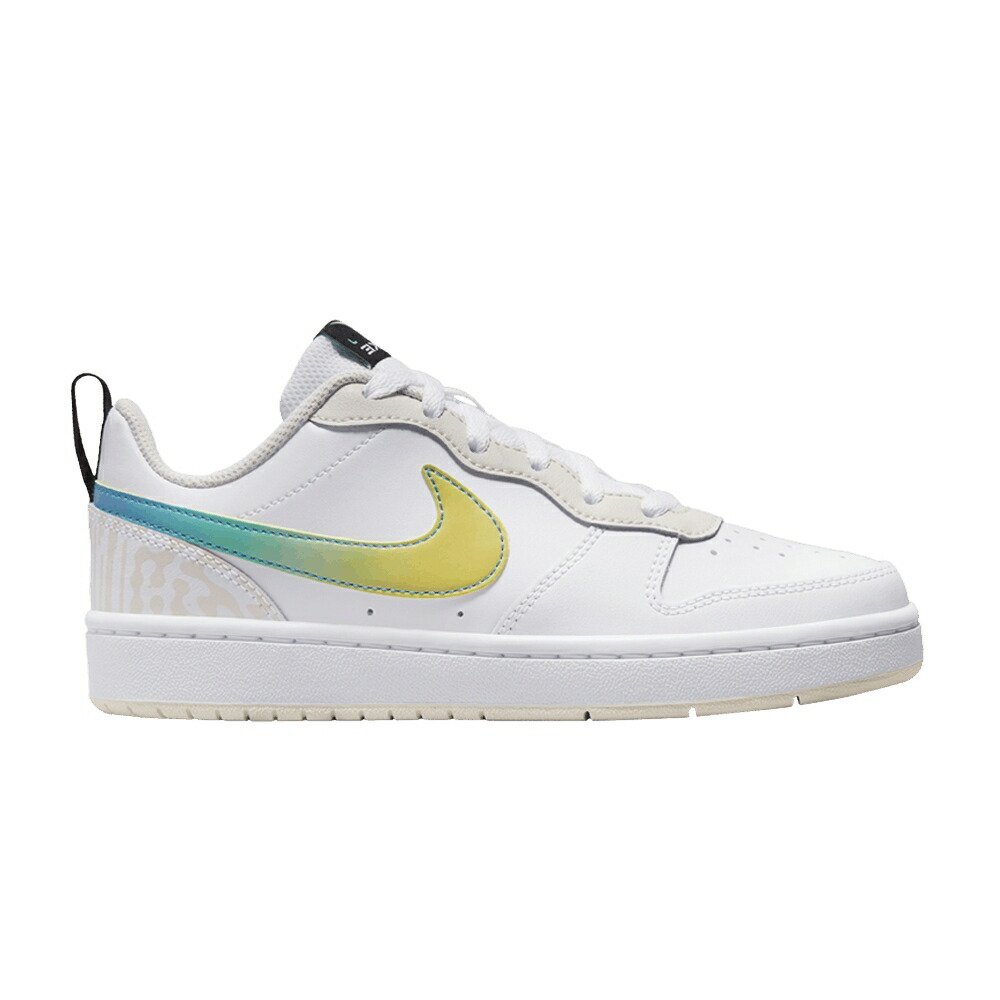 ナイキ コート 白色 ホワイト コートバーロウ 'UNLOCK SPACE' ジュニア キッズ NIKE COURT BOROUGH LOW 2 SE GS YOUR / WHITE MULTI COLOR WHITE PHANTOM ベビー マタニティ スニーカー|スニケス