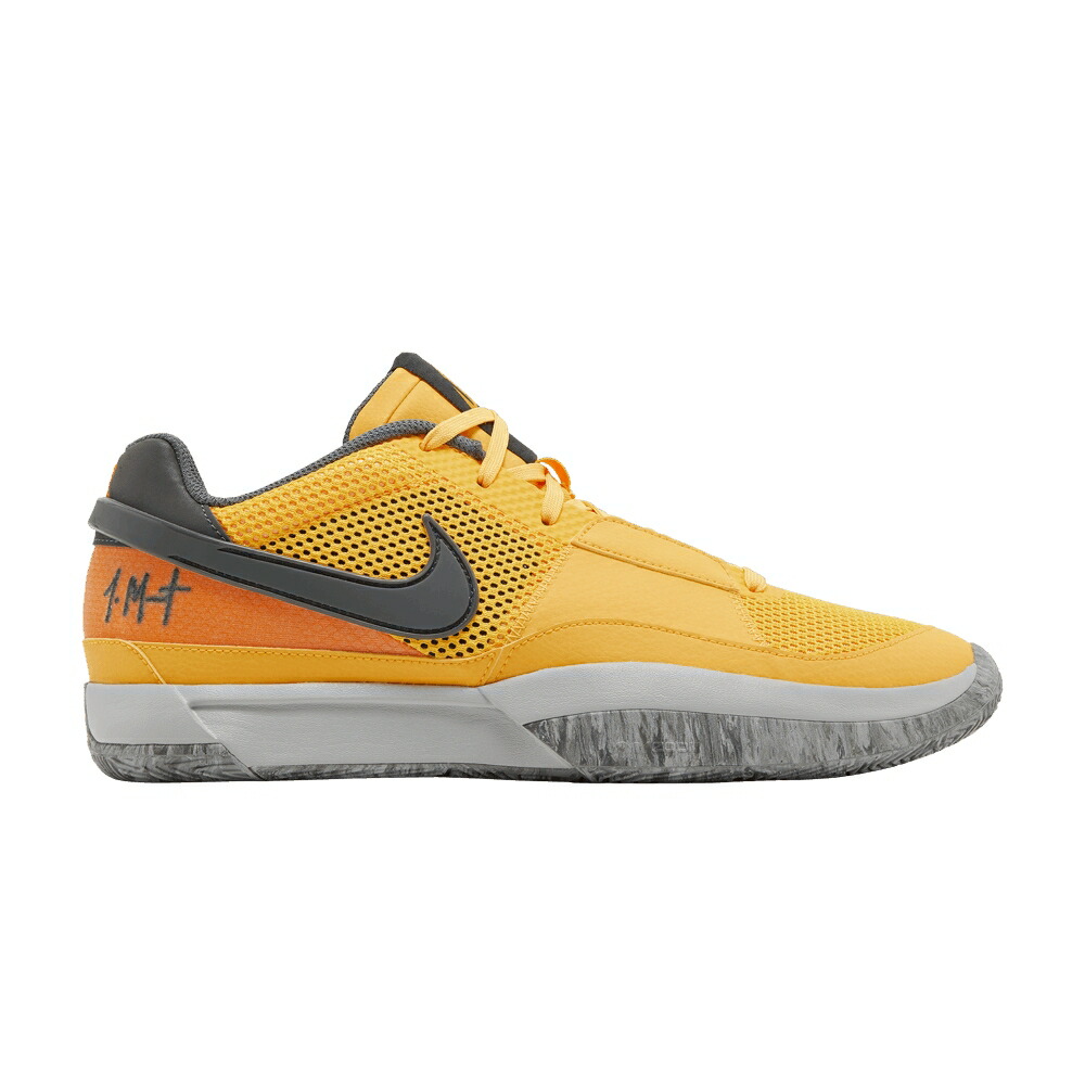 ナイキ レーザー 橙 オレンジ 灰色 グレー 黒色 ブラック WET CEMENT スニーカー メンズ NIKE JA 1 / LASER ORANGE IRON GREY BLACK