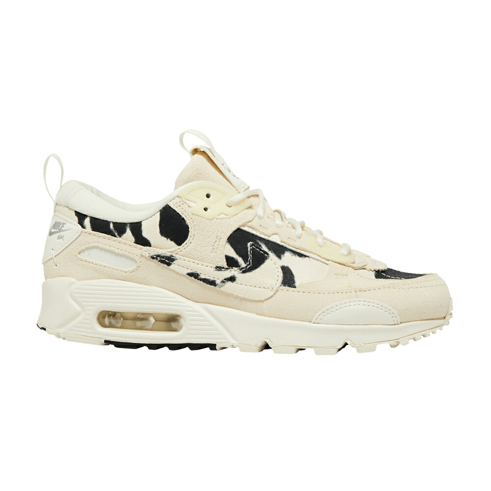 ナイキ マックス 黒いこと 黒いこと エア湖マックス \u0027COW PRINT\u0027 スニーカー レディース NIKE WMNS AIR MAX 90 FUTURA / SAIL CHROME BLACK