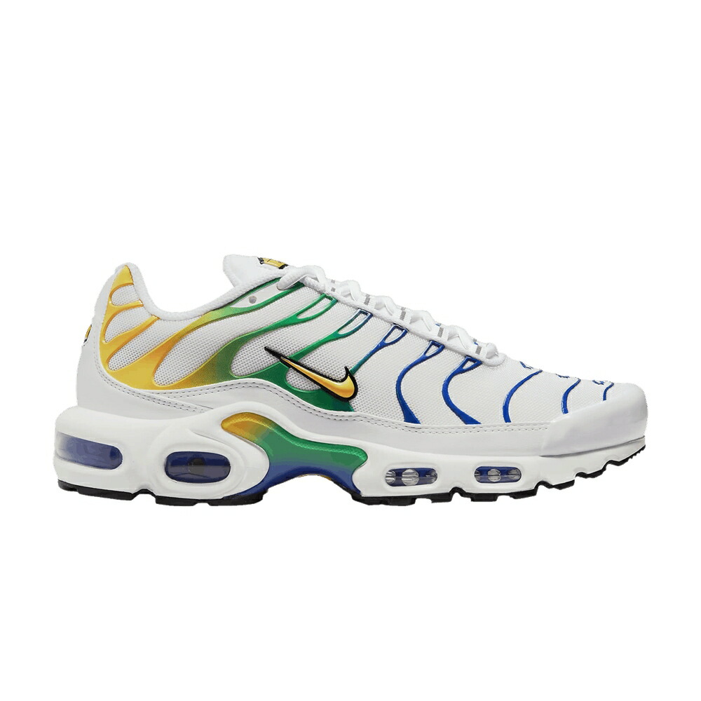 ナイキ マックス 白色 ホワイト 黒色 ブラック エアマックスプラス 'BRAZIL' スニーカー レディース NIKE WMNS AIR MAX PLUS / WHITE BLACK HYPER ROYAL CITRON