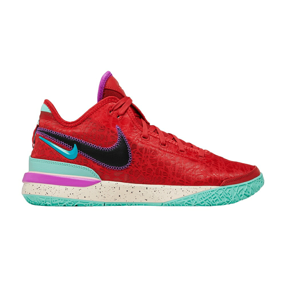 ナイキ ズーム レブロン トラック 赤 レッド 黒色 ブラック 'TRACK RED' スニーカー メンズ NIKE ZOOM LEBRON NXXT GEN / TRACK RED BLACK TEAL NEBULA｜スニケス