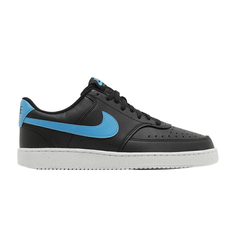 ナイキ コート レーザー 黒色 ブラック 白色 ホワイト 青色 ブルー BLACK BLUE スニーカー メンズ NIKE COURT VISION LOW NEXT NATURE LASER / BLACK WHITE LASER BLUE