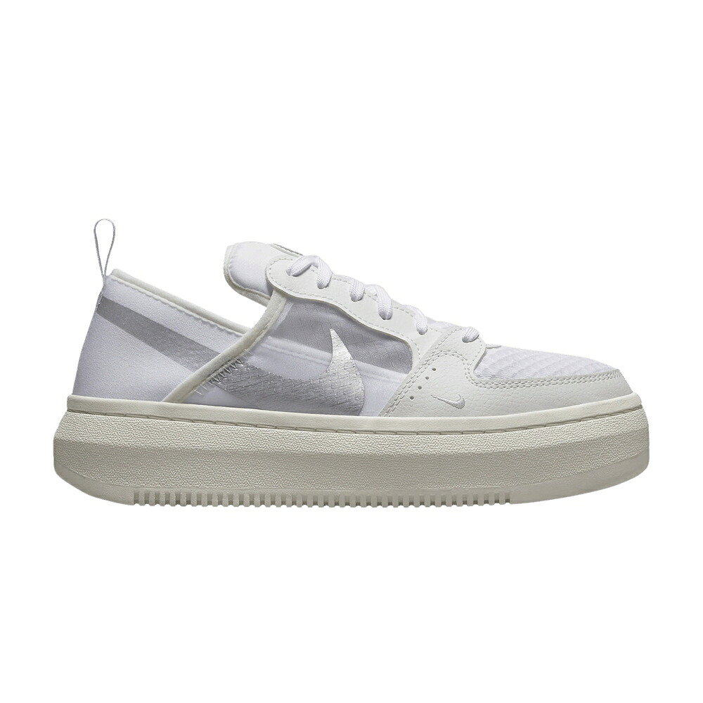 ナイキ コート 白色 ホワイト 銀色 シルバー 'WHITE SILVER' スニーカー レディース NIKE WMNS COURT VISION ALTA METALLIC / WHITE METALLIC SILVER SAIL｜スニケス