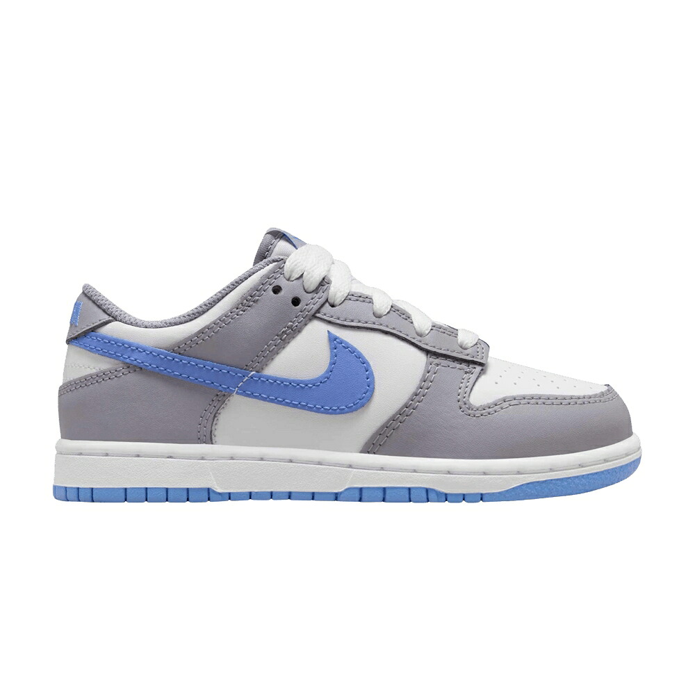 ナイキ ダンク 白色 ホワイト 灰色 シメント グレー ダンクロー 'CEMENT PULSE' ジュニア キッズ NIKE DUNK LOW PS ROYAL / WHITE CEMENT GREY ROYAL PULSE ベビー マタニティ スニーカー｜スニケス