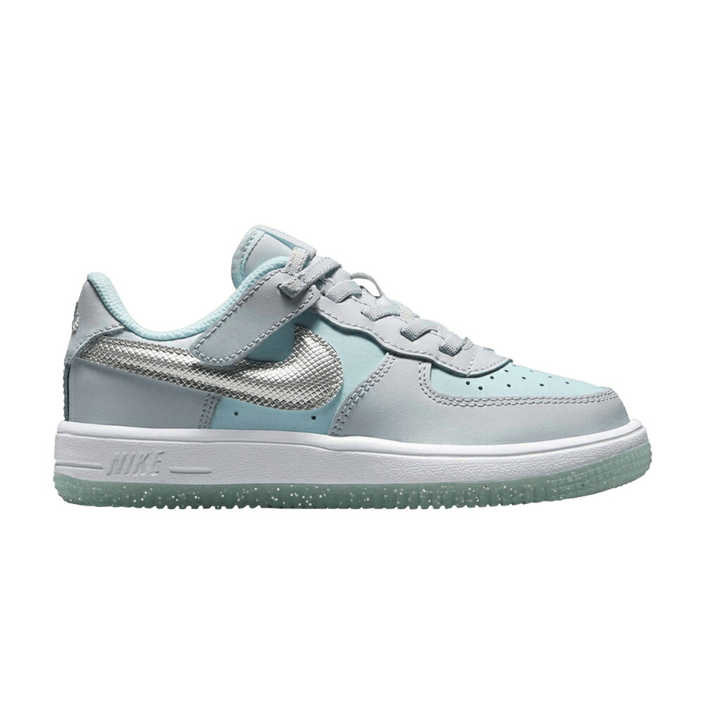 ナイキ プラチナム ピュア 青色 ブルー 'PURE BLUE' ジュニア キッズ NIKE FORCE 1 LOW EASYON PS PLATINUM GLACIER / PURE PLATINUM GLACIER BLUE ベビー マタニティ スニーカー｜スニケス