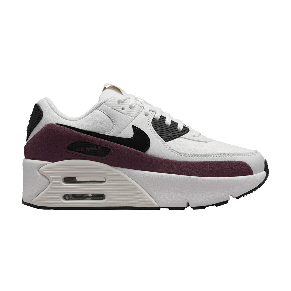 ナイキ マックス ナイト マルーン 黒色 ブラック エアマックス 'SAIL MAROON' スニーカー レディース NIKE WMNS AIR MAX 90 LV9 NIGHT / SAIL NIGHT MAROON PHANTOM BLACK｜スニケス