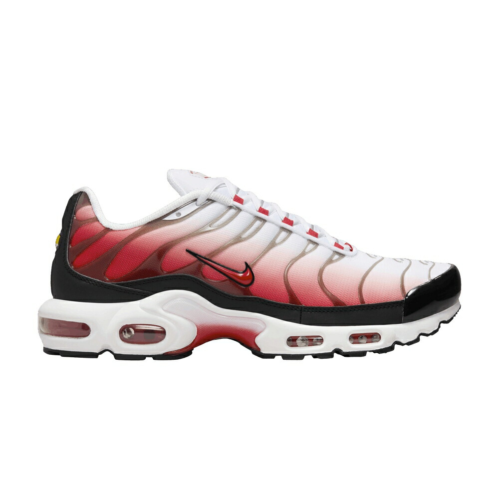 ナイキ マックス 黒色 ブラック 白色 ホワイト 銀色 シルバー エアマックスプラス 'WHITE RED' スニーカー メンズ NIKE AIR MAX PLUS BLACK UNIVERSITY / WHITE BLACK METALLIC SILVER 133,900円