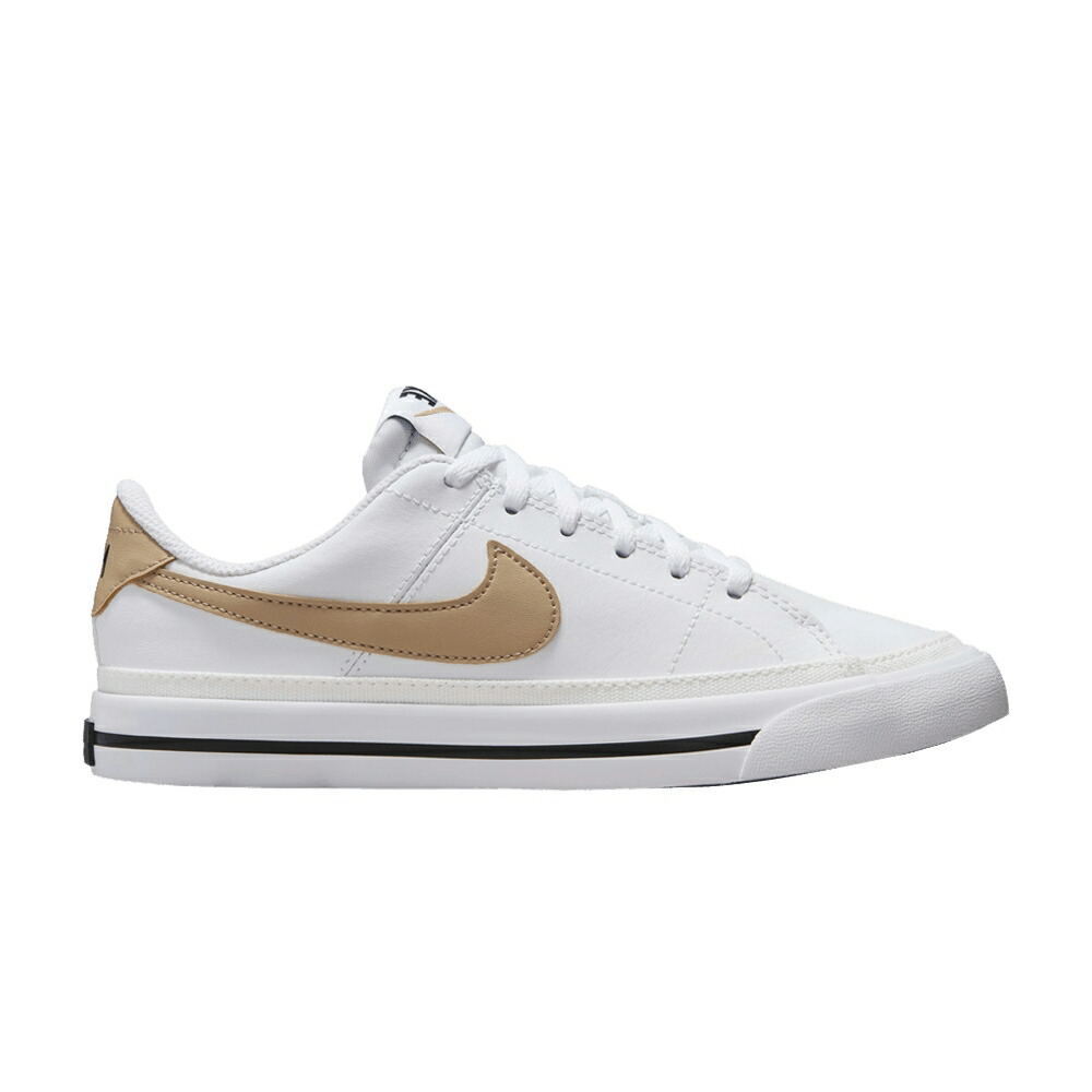 ナイキ コート レガシー 白色 ホワイト 黒色 ブラック WHITE HEMP ジュニア キッズ NIKE COURT LEGACY GS / WHITE BLACK HEMP ベビー マタニティ スニーカー