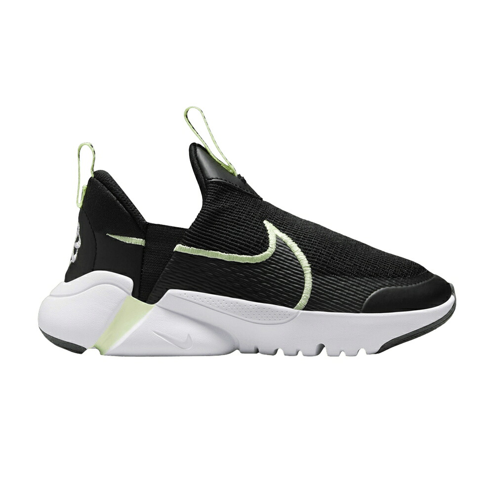 ナイキ 黒色 ブラック ビンテージ ヴィンテージ 緑 グリーン 白色 ホワイト 'BLACK VOLT' ジュニア キッズ NIKE FLEX PLUS 2 PS BARELY / BLACK VINTAGE GREEN WHITE BARELY ベビー マタニティ スニーカー｜スニケス