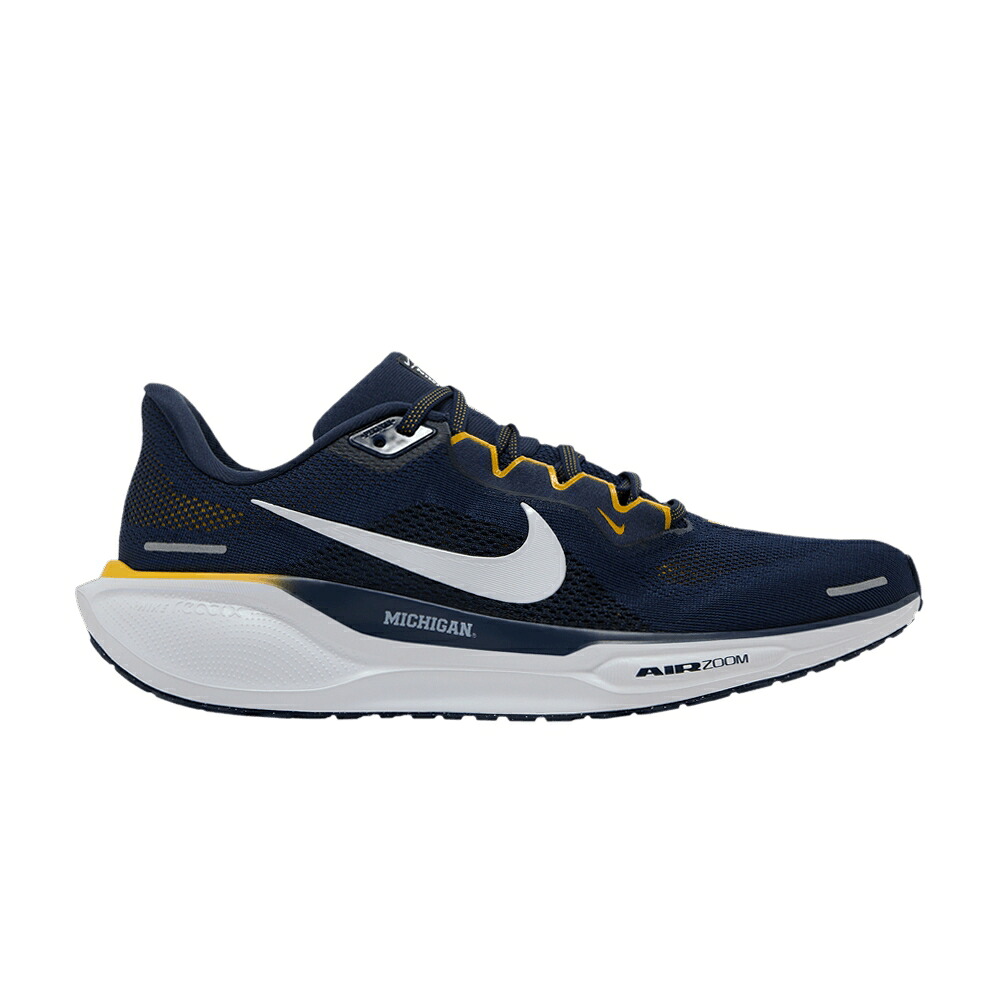ナイキ ズーム ペガサス カレッジ 紺色 ネイビー 白色 ホワイト ズームペガサス 'MICHIGAN' スニーカー メンズ NIKE AIR ZOOM PEGASUS 41 / COLLEGE NAVY WHITE AMARILLO｜スニケス