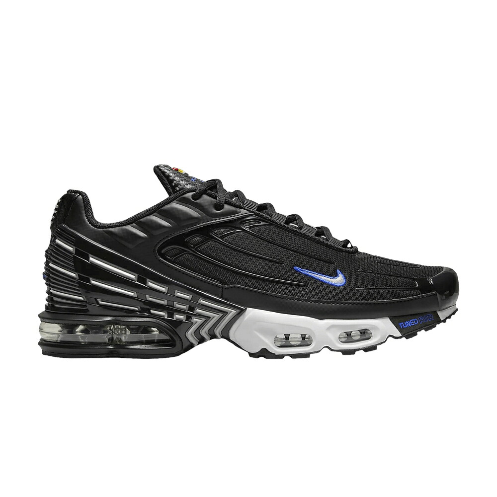 ナイキ マックス 青味 青み 黒いこと 黒いこと 白いこと 白いこと エアマックスプラス \u0027BLACK SILVER\u0027 スニーカー メンズ NIKE AIR MAX PLUS 3 BLUE METALLIC / BLACK RACER BLUE WHITE METALLIC