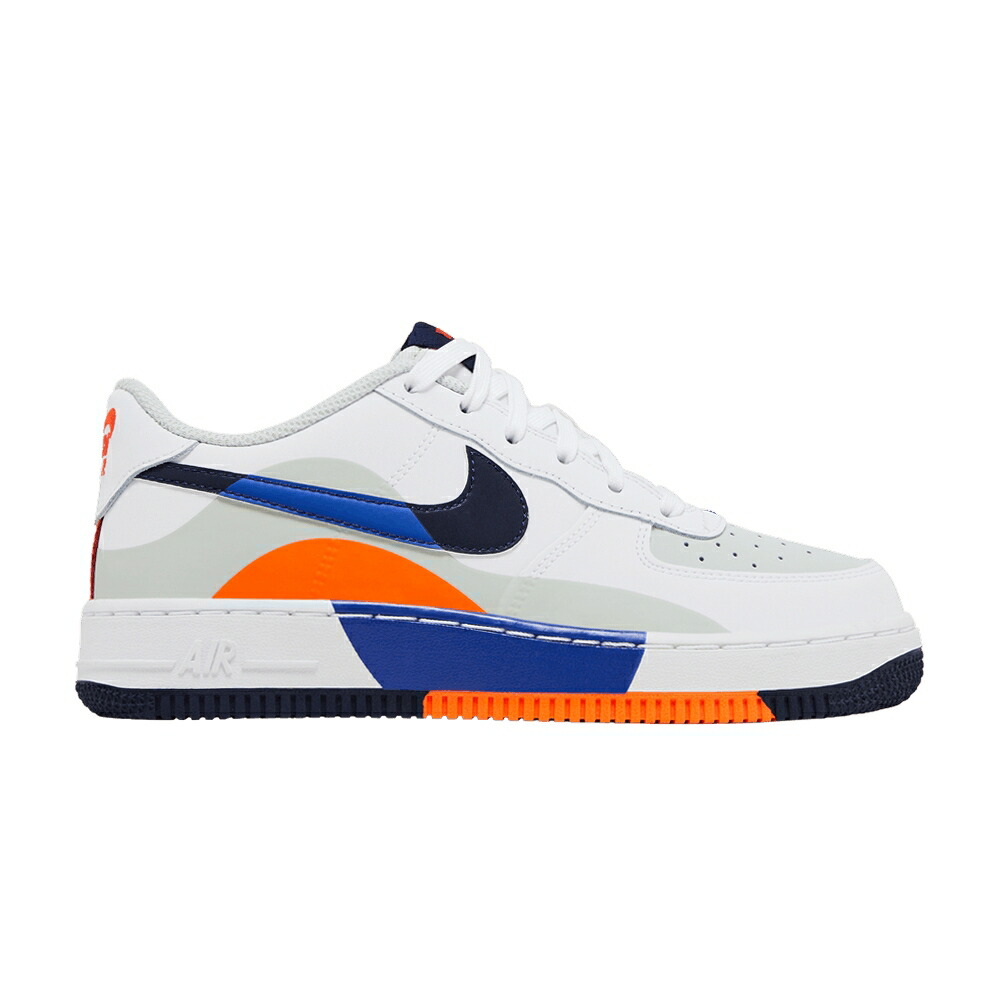 ナイキ 銀色 シルバー 白色 ホワイト エアフォース UPSIDE DOWN ジュニア キッズ NIKE AIR FORCE 1 LV8 GS / LIGHT SILVER WHITE ASTRONOMY ベビー マタニティ スニーカー