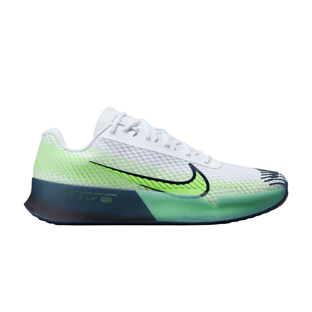 ナイキ コート ズーム 緑 グリーン ストライク 白色 ホワイト 'WHITE NAVY' スニーカー メンズ NIKE NIKECOURT AIR ZOOM VAPOR 11 HC GREEN STRIKE / WHITE GREEN STRIKE