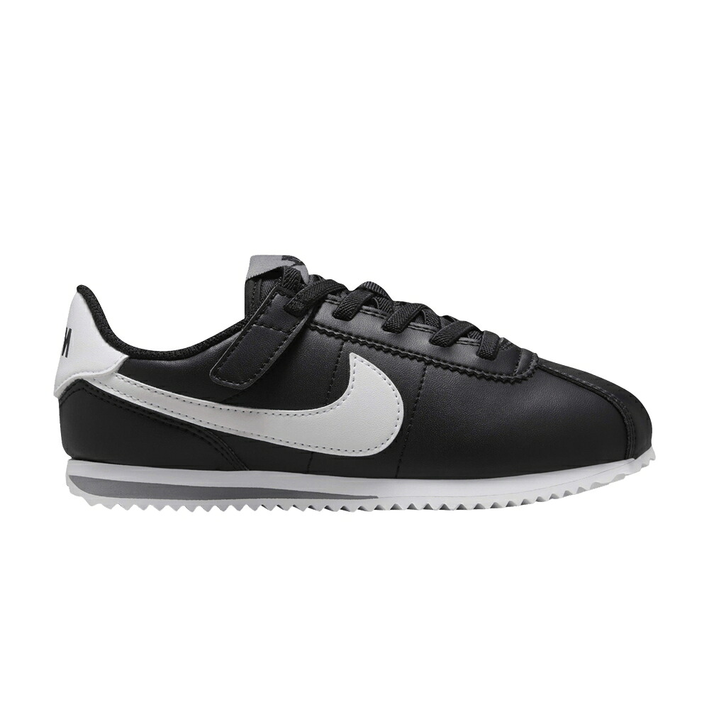ナイキ コルテッツ 黒色 ブラック クール 灰色 グレー 白色 ホワイト 'BLACK WHITE' ジュニア キッズ NIKE CORTEZ EASYON PS / BLACK COOL GREY WHITE ベビー マタニティ スニーカー｜スニケス