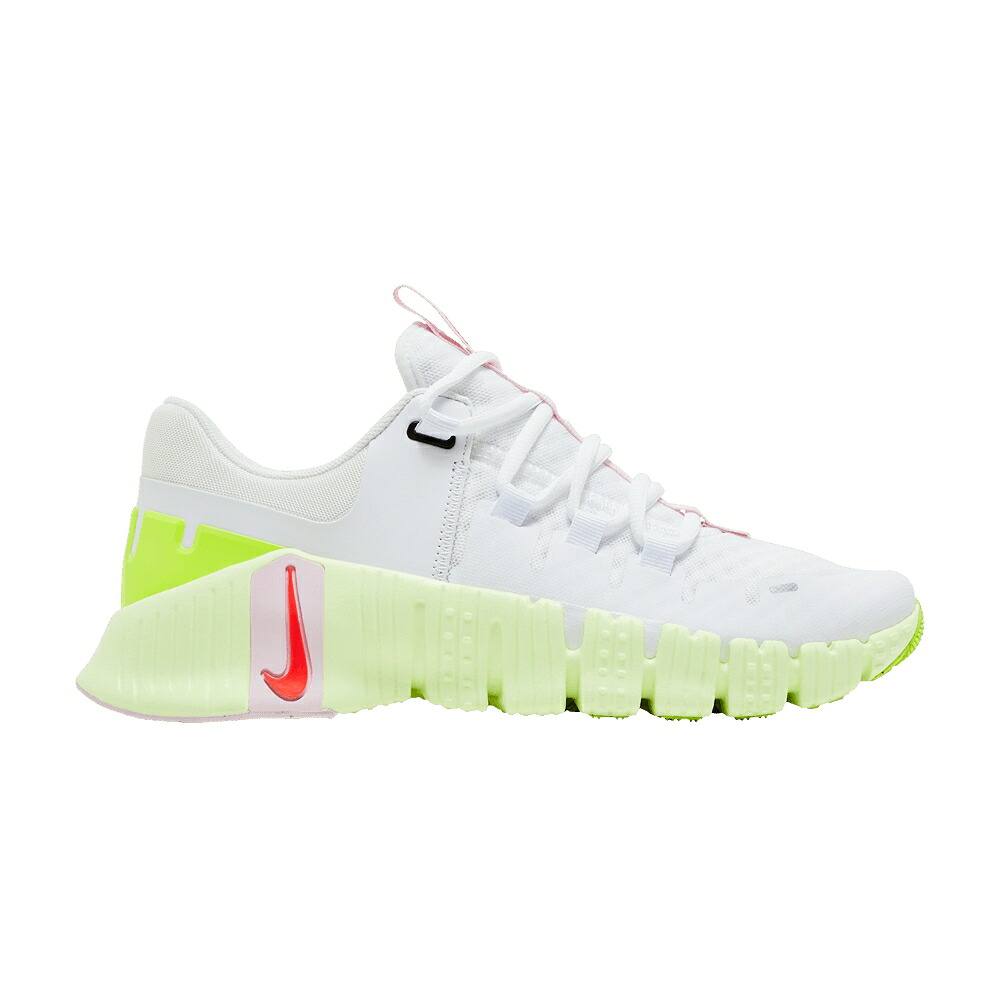 ナイキ 無償性 白いこと 白いこと サクラ色 \u0027WHITE VOLT\u0027 スニーカー レディース NIKE WMNS FREE METCON 5 BARELY / WHITE BARELY VOLT PINK FOAM