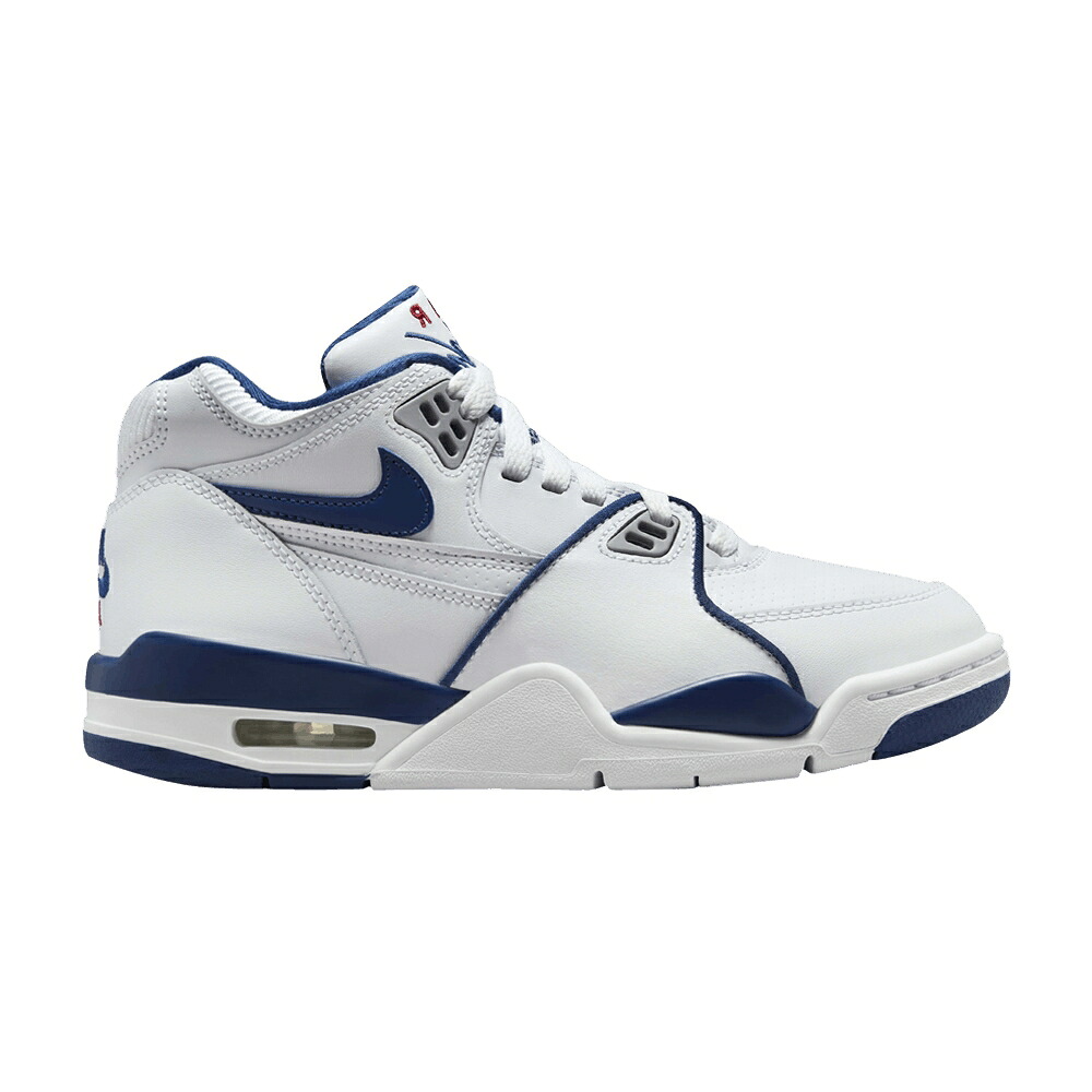 ナイキ フライト 白色 ホワイト 灰色 グレー 赤 レッド 'DARK BLUE' ジュニア キッズ NIKE AIR FLIGHT 89 GS ROYAL / WHITE WOLF GREY VARSITY RED DARK ベビー マタニティ スニーカー|スニケス