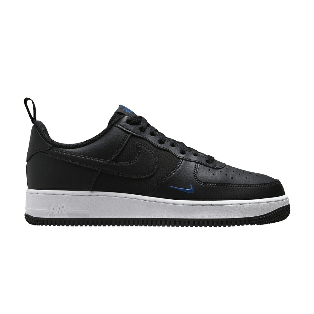 ナイキ コート 黒色 ブラック 青色 ブルー 白色 ホワイト エアフォース '07 'BLACK BLUE' スニーカー メンズ NIKE AIR FORCE 1 COURT / BLACK COURT BLUE WHITE BLACK｜スニケス