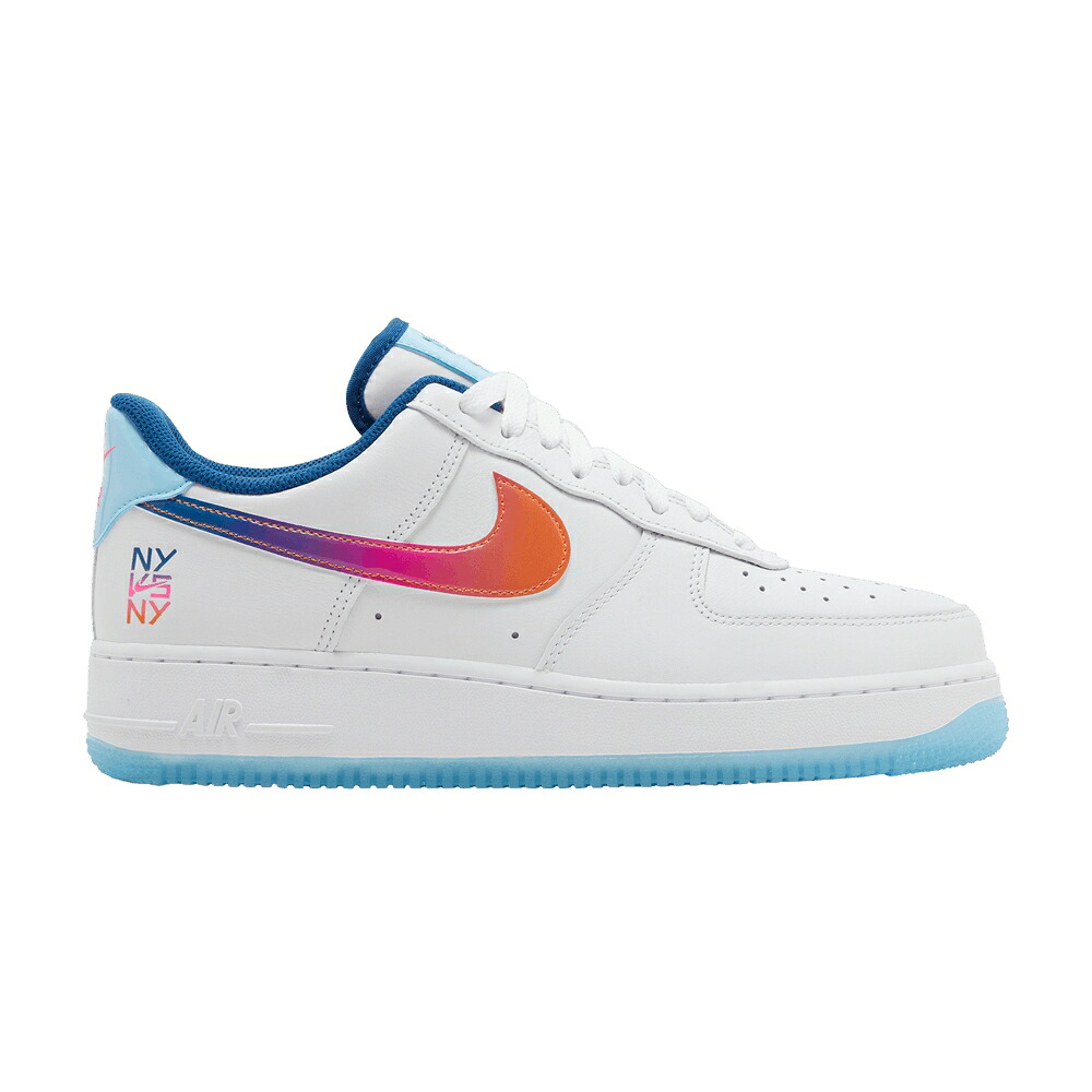 ナイキ 白色 ホワイト コート 青色 ブルー ピンク エアフォース 'NY VS. 2024' スニーカー メンズ NIKE AIR FORCE 1 LOW NY / WHITE COURT BLUE HYPER PINK｜スニケス