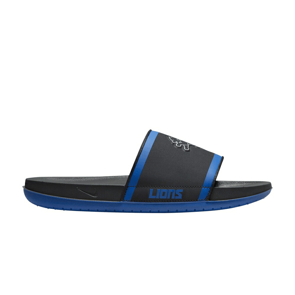 ナイキ サンダル ライオンズ 青色 ブルー 灰色 グレー デトロイト 2024 スニーカー メンズ NIKE NFL X OFFCOURT SLIDE DETROIT LIONS / ANTHRACITE BATTLE BLUE WOLF GREY