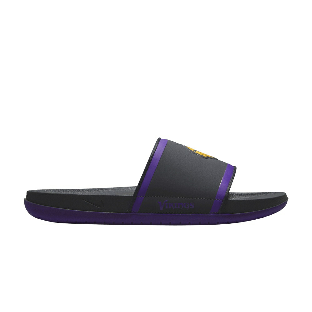 ナイキ サンダル バイキングス コート 紫 パープル ゴールド ミネソタ 2024 スニーカー メンズ NIKE NFL X OFFCOURT SLIDE MINNESOTA VIKINGS / ANTHRACITE COURT PURPLE GOLD