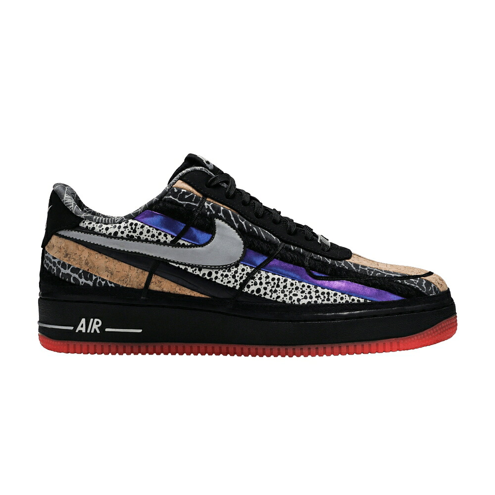 ナイキ 黒色 ブラック 赤 レッド エアフォース 'CRESCENT CITY' スニーカー メンズ NIKE AIR FORCE 1 LOW CMFT / BLACK ATOMIC RED｜スニケス
