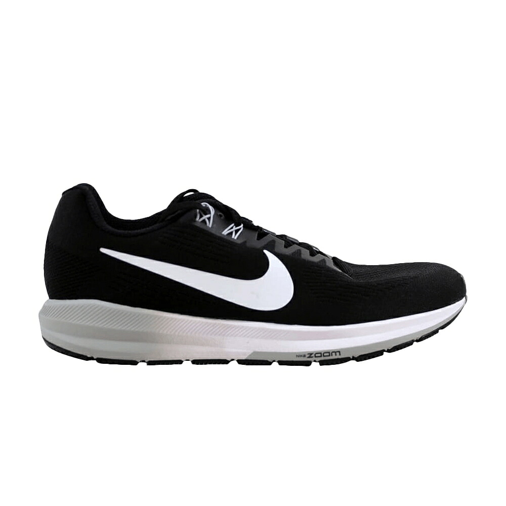 ナイキ ズーム 黒色 ブラック 白色 ホワイト 灰色 グレー スニーカー レディース NIKE WMNS AIR ZOOM STRUCTURE 21 / BLACK WHITE WOLF GREY|スニケス
