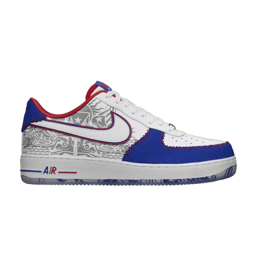 ナイキ 白色 ホワイト エアフォース 'PUERTO RICO' スニーカー メンズ NIKE AIR FORCE 1 / WHITE WHITE GYM ROYAL UNIVERSITY