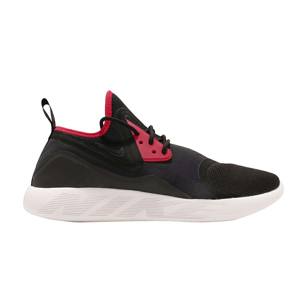 ナイキ 黒色 ブラック 赤 レッド スニーカー メンズ NIKE LUNARCHARGE ESSENTIAL / BLACK BLACK UNIVERSITY RED
