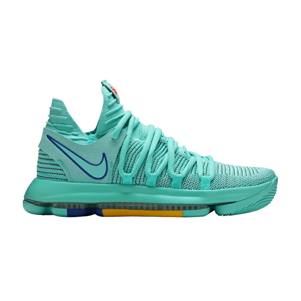 ナイキ 青色 ブルー 'CITY 2' スニーカー メンズ NIKE KD 10 EDITION / HYPER TURQUOISE RACER BLUE