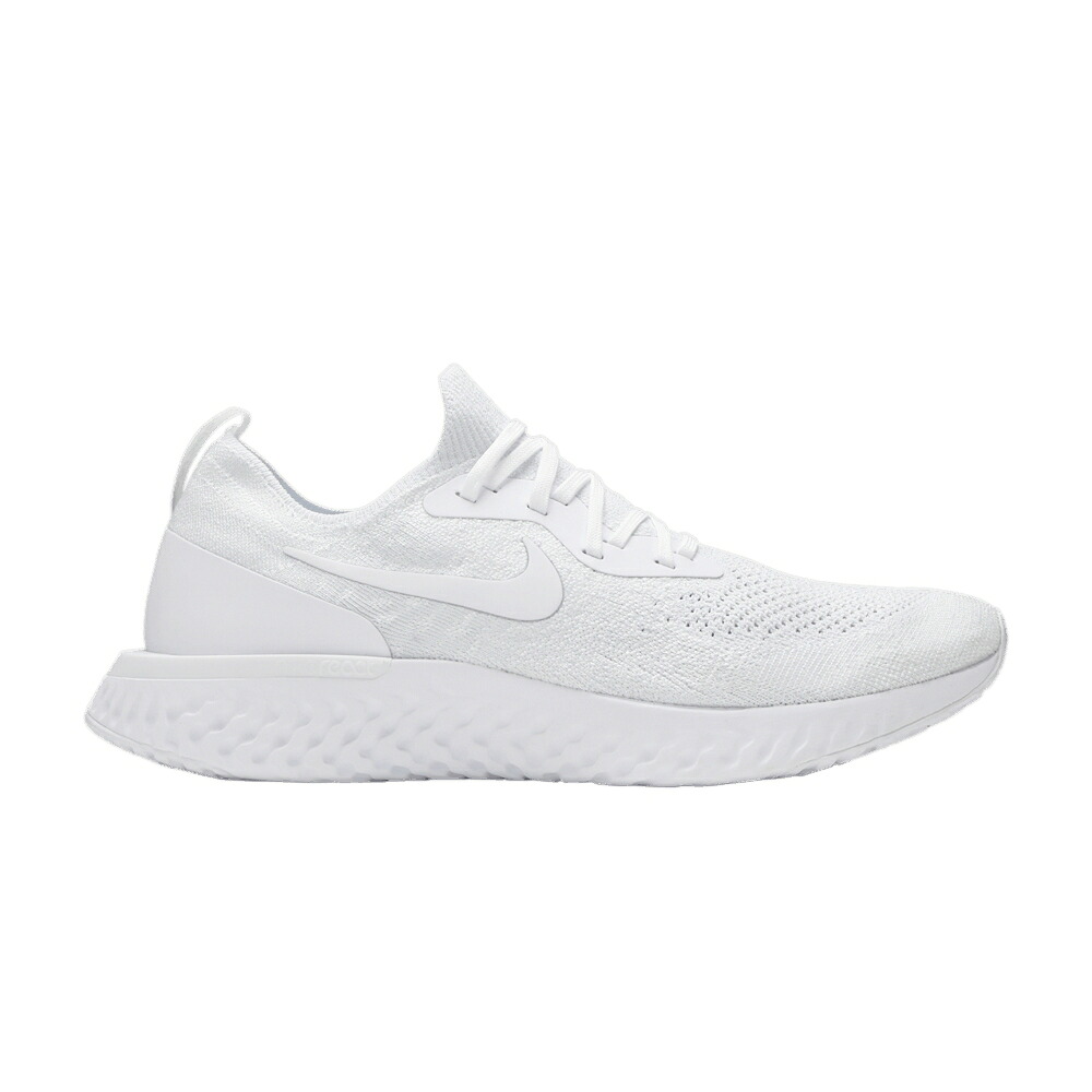 ナイキ 叙事詩 リアクト 飛球編み物 白いこと 白いこと 純然たる プラチナム \u0027TRIPLE WHITE\u0027 スニーカー メンズ NIKE EPIC REACT FLYKNIT / TRUE WHITE WHITE PURE PLATINUM