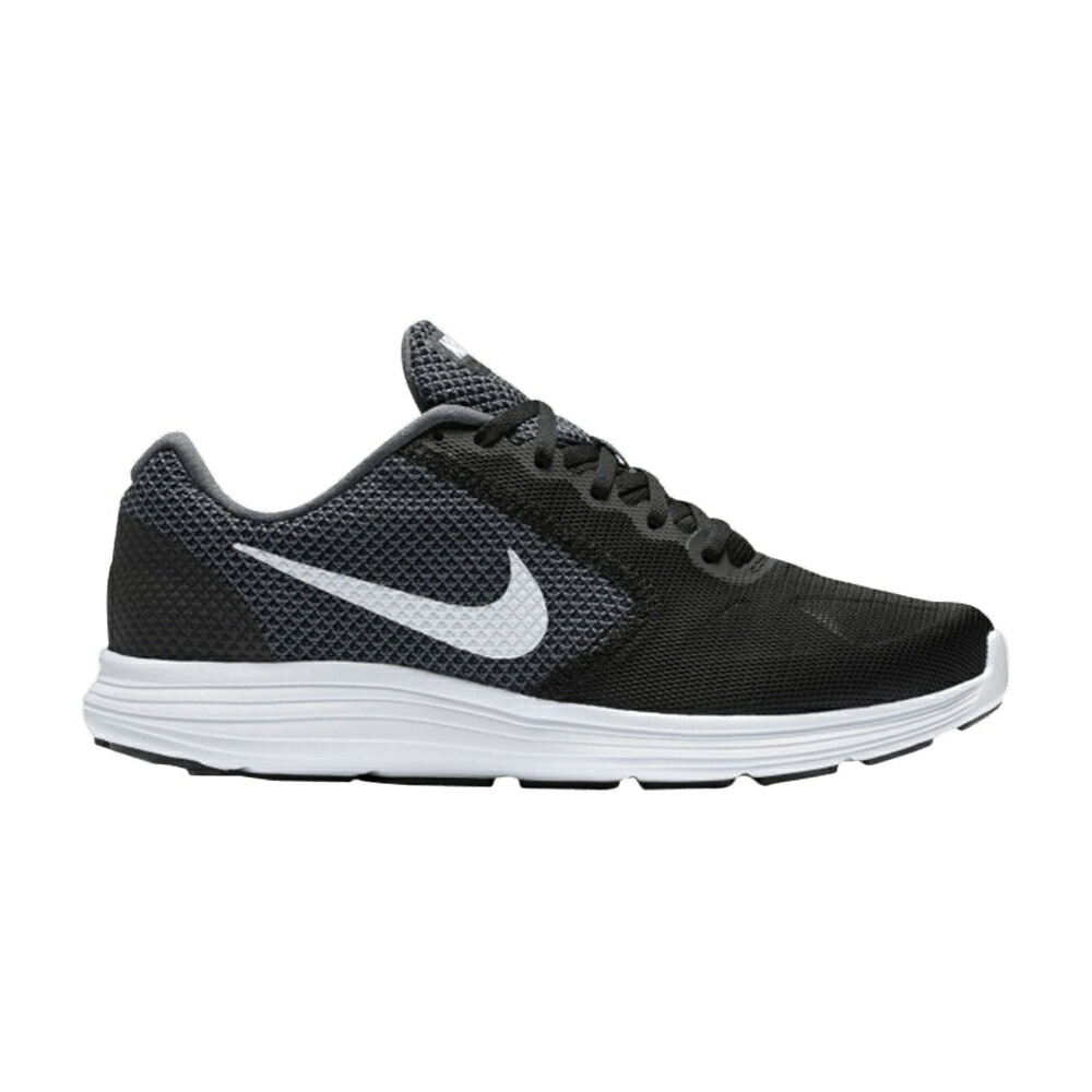 ナイキ レボリューション 灰色 グレー 白色 ホワイト 黒色 ブラック スニーカー メンズ NIKE REVOLUTION 3 / DARK GREY WHITE BLACK