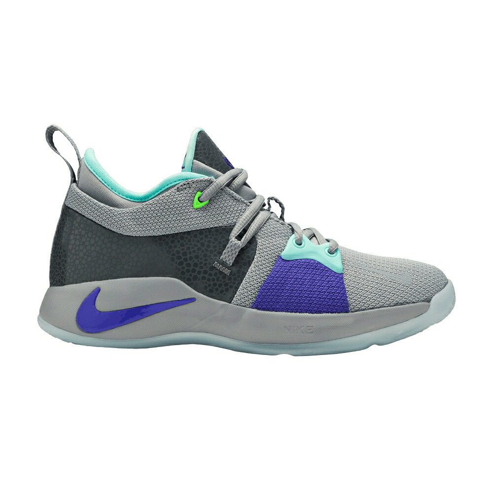 ナイキ ピュア プラチナム ネオ 'SAFARI' ジュニア キッズ NIKE PG 2 GS / PURE PLATINUM NEO TURQUOISE WOLF ベビー マタニティ スニーカー