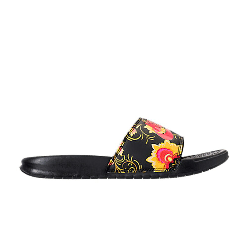ナイキ ベナッシ サンダル 黒いこと 黒いこと 赤 赤いこと \u0027FLORAL\u0027 スニーカー レディース NIKE WMNS BENASSI SLIDE / BLACK UNIVERSITY RED