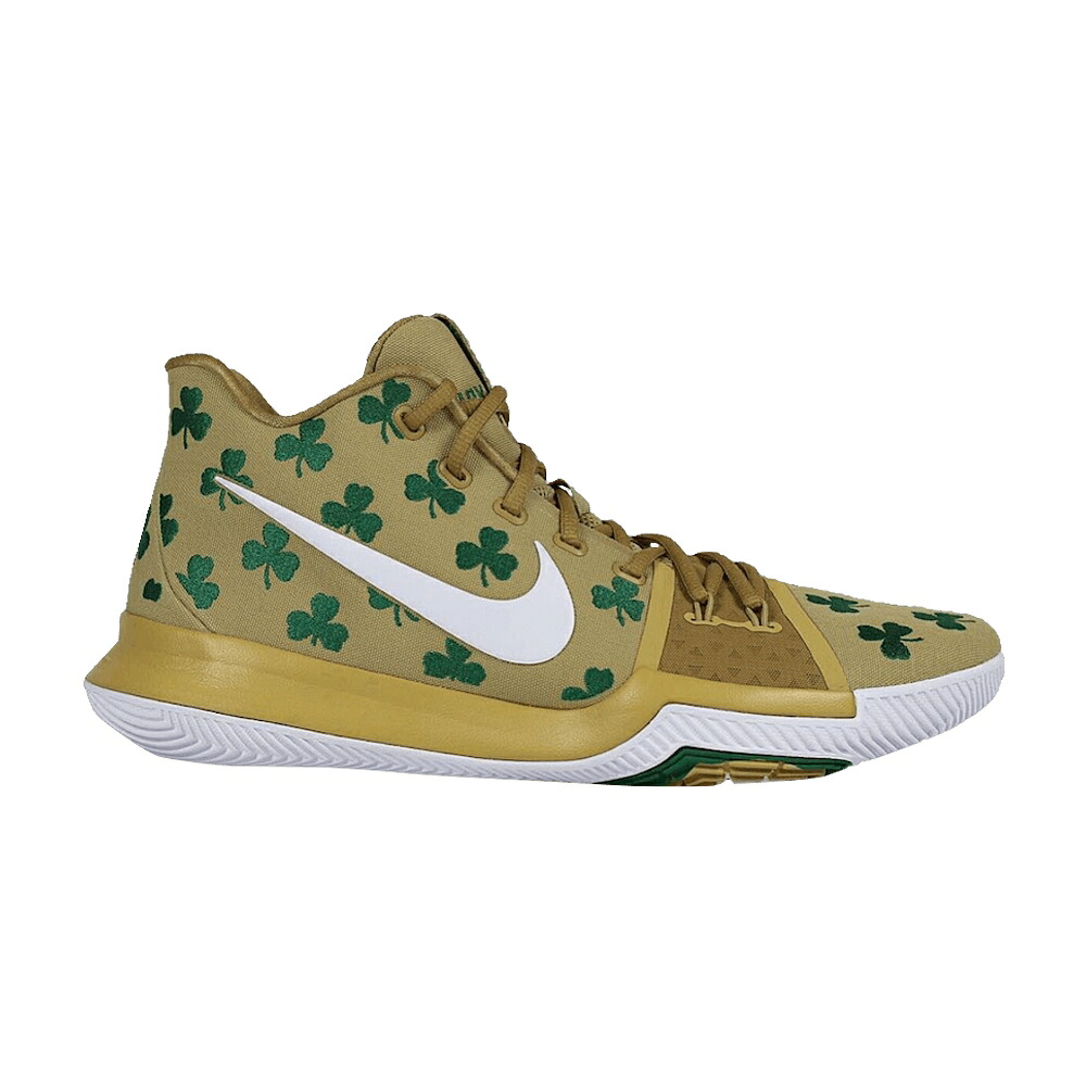 ナイキ カイリー クラブ ゴールド 白色 ホワイト 'LUCK' スニーカー メンズ NIKE KYRIE 3 PE / CLUB GOLD WHITE CLOVER