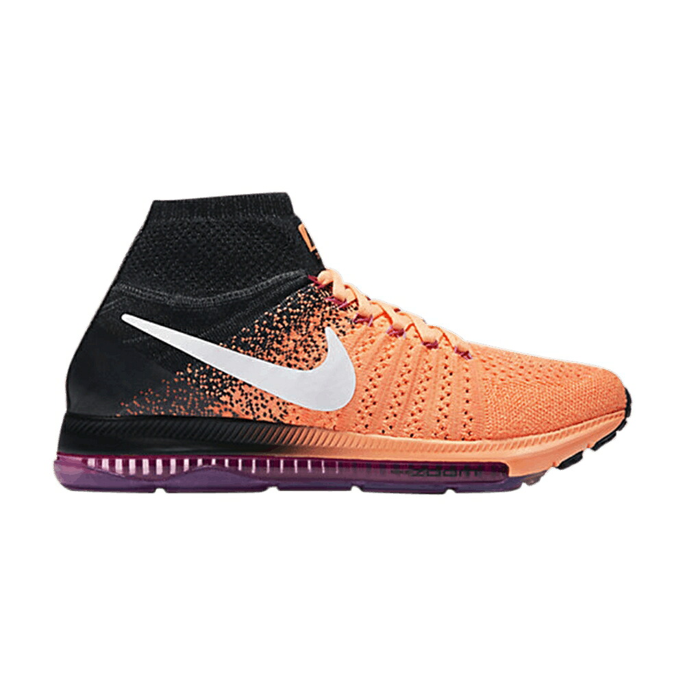 ナイキ ズーム フライニット クリーム 白色 ホワイト 黒色 ブラック ファイア スニーカー レディース NIKE WMNS ZOOM ALL OUT FLYKNIT / PEACH CREAM WHITE BLACK FIRE｜スニケス