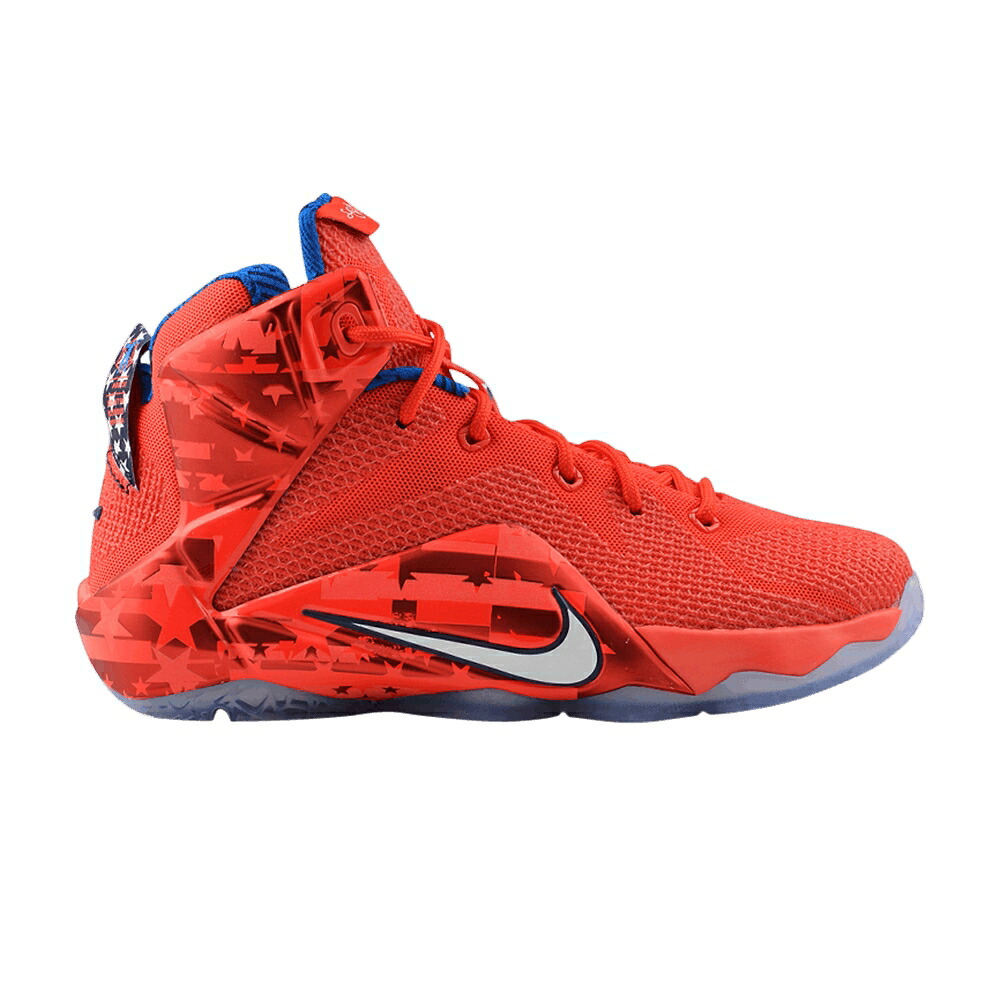 ナイキ レブロン クリムゾン \u0027USA\u0027 お坊っちゃん キッズ NIKE LEBRON 12 GS / LIGHT CRIMSON BRIGHT CRIMSON もの言う花 マタニティ スニーカー