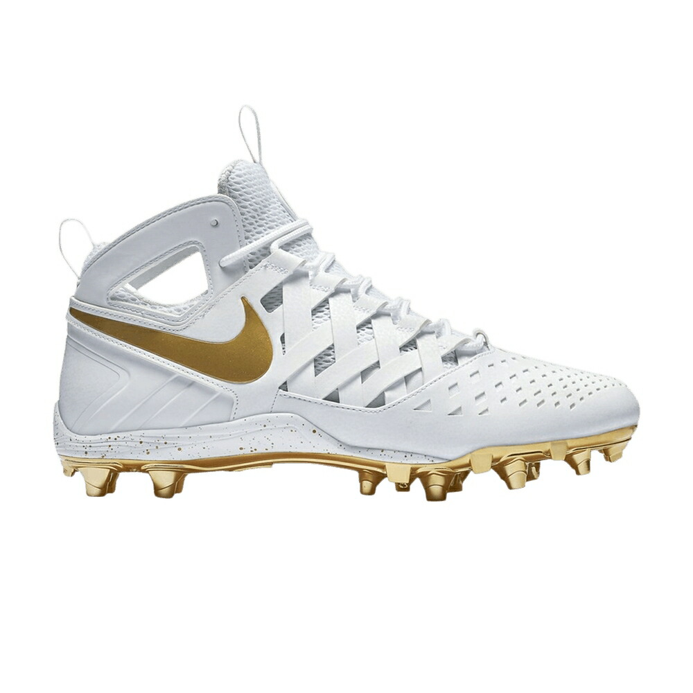 ナイキ ハラチ ラクロス クリーツ スパイク 白色 ホワイト ゴールド スニーカー メンズ NIKE HUARACHE V LACROSSE CLEATS / WHITE METALLIC GOLD｜スニケス