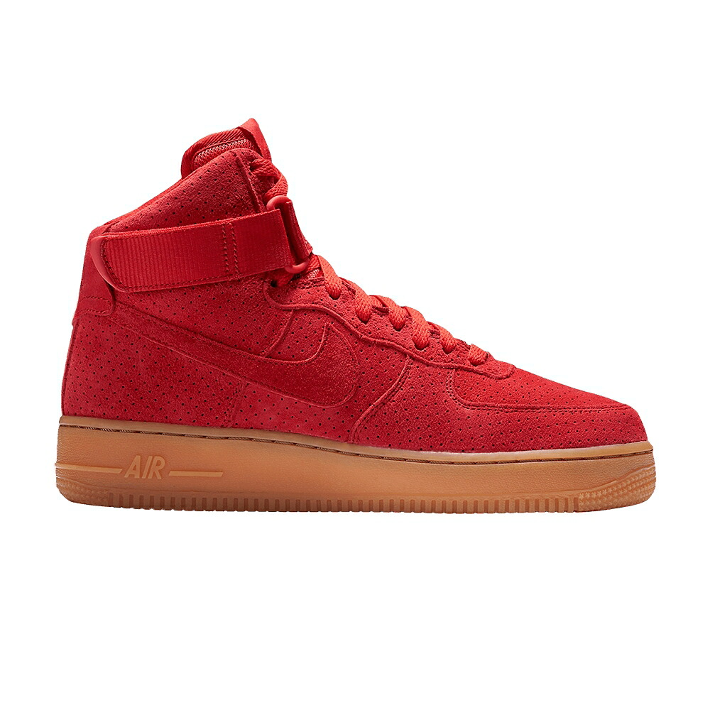 ナイキ スエード スウェード 赤 レッド エアフォース 'UNIVERSITY RED' スニーカー レディース NIKE WMNS AIR FORCE 1 HI SUEDE / UNIVERSITY RED UNIVERSITY RED