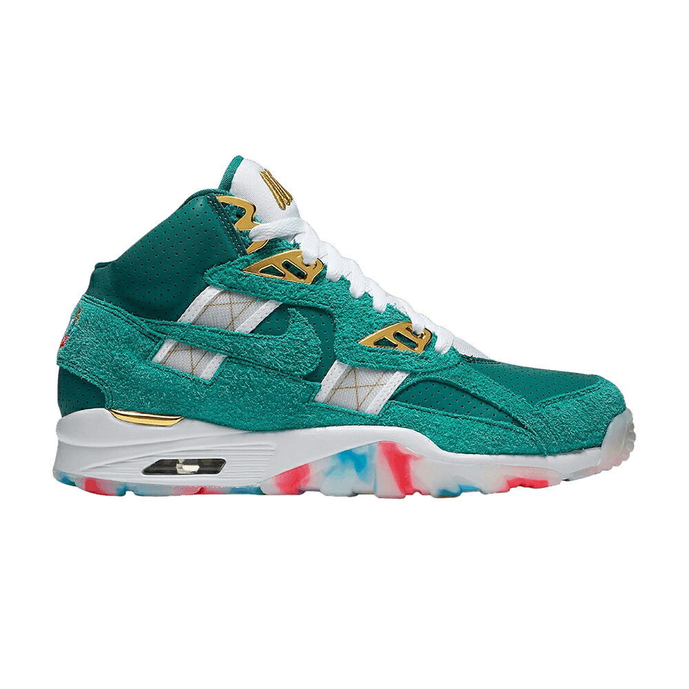 ナイキ トレーナー ハイ 白色 ホワイト ゴールド エアトレーナー 'ATLANTA '96 OLYMPICS' スニーカー メンズ NIKE AIR TRAINER SC HIGH / TEAL WHITE METALLIC GOLD｜スニケス